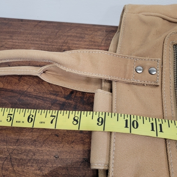 EUC Tommy Hilfiger Tan Canvas Shoulder Bag Women's Purse - Picture 11 of 12